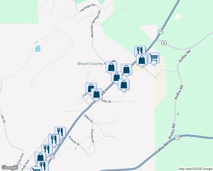 map of restaurants, bars, coffee shops, grocery stores, and more near 2018 2nd Avenue East in Oneonta