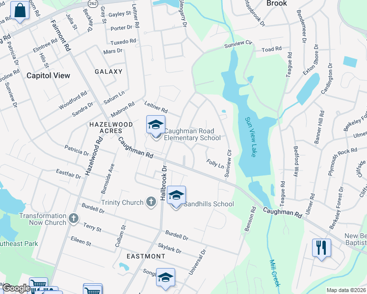 map of restaurants, bars, coffee shops, grocery stores, and more near 7808 Charles Towne Drive in Columbia