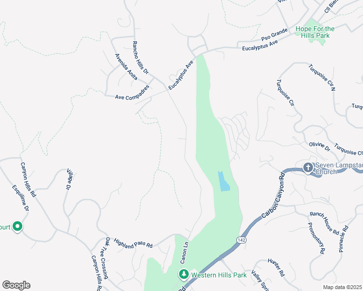 map of restaurants, bars, coffee shops, grocery stores, and more near 15277 Canon Lane in Chino Hills