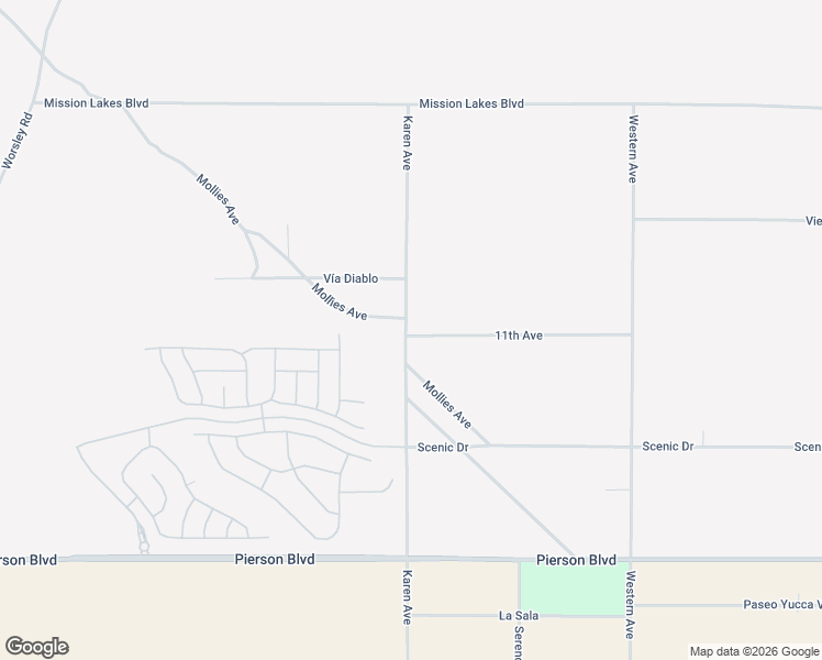 map of restaurants, bars, coffee shops, grocery stores, and more near Karen Avenue in Desert Hot Springs