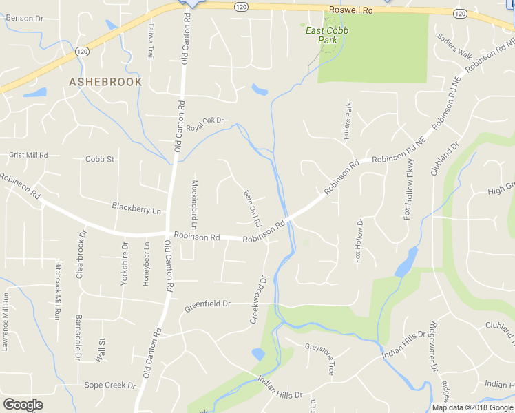 map of restaurants, bars, coffee shops, grocery stores, and more near 3250 Twisted Branches Lane Northeast in Marietta