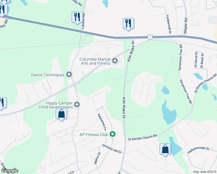 map of restaurants, bars, coffee shops, grocery stores, and more near 192 Berry Drive in West Columbia