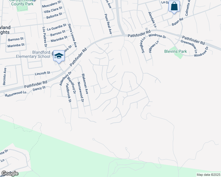 map of restaurants, bars, coffee shops, grocery stores, and more near 18847 Leesbury Way in Rowland Heights