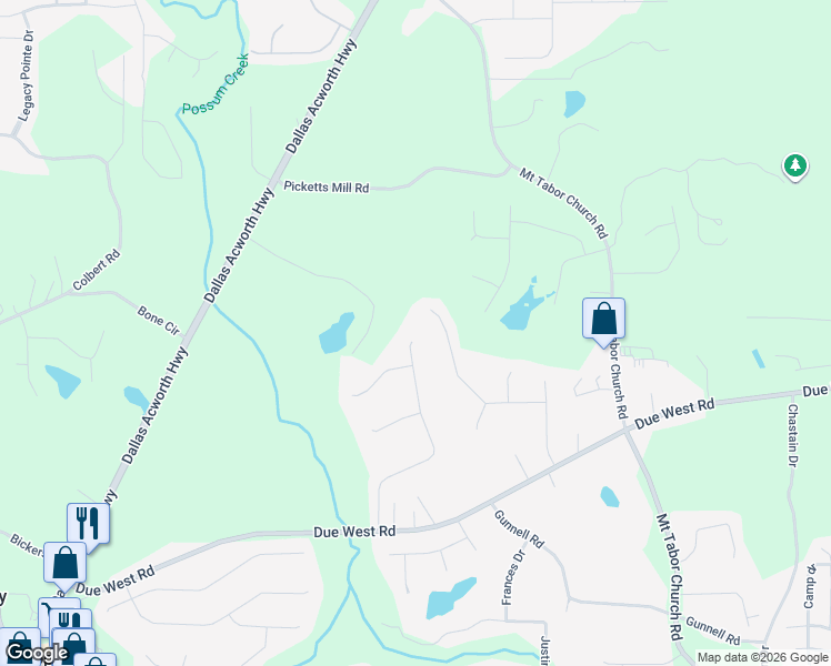 map of restaurants, bars, coffee shops, grocery stores, and more near 520 Summer Creek Drive in Dallas