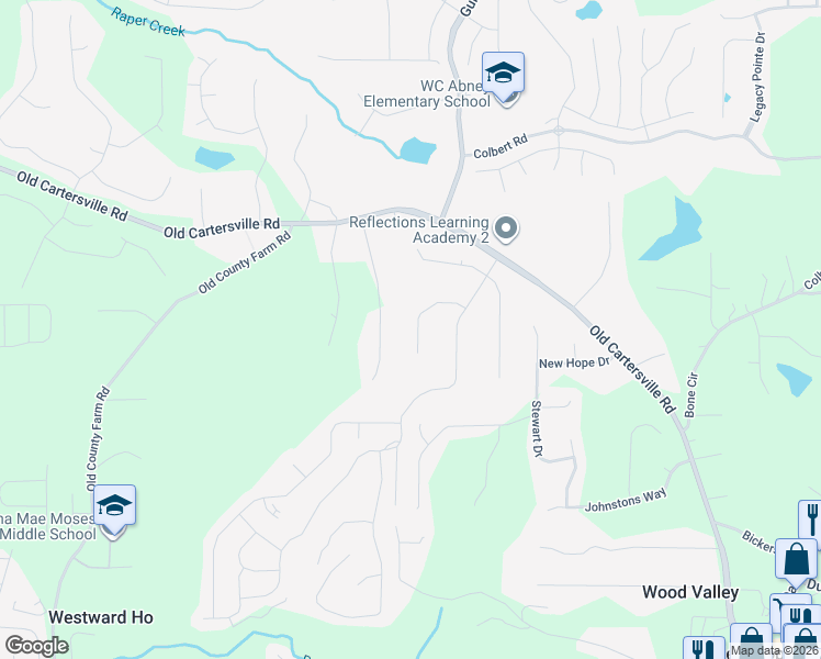 map of restaurants, bars, coffee shops, grocery stores, and more near 146 Old Chestnut Lane in Dallas