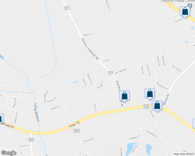 map of restaurants, bars, coffee shops, grocery stores, and more near 3015 British Lane in Sumter