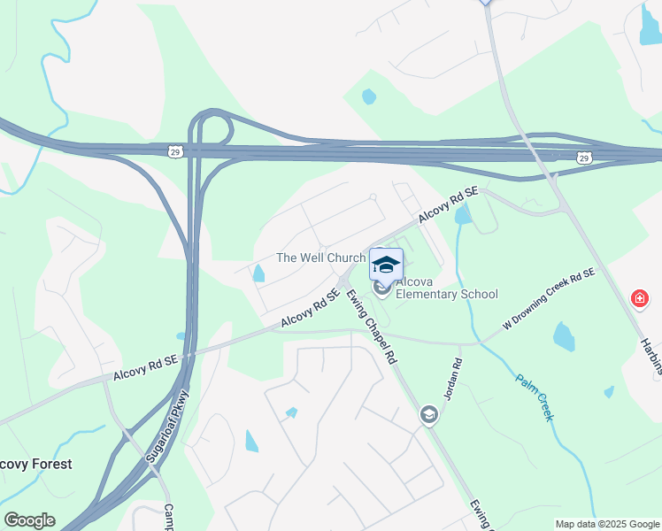map of restaurants, bars, coffee shops, grocery stores, and more near Redflower Rd in Dacula