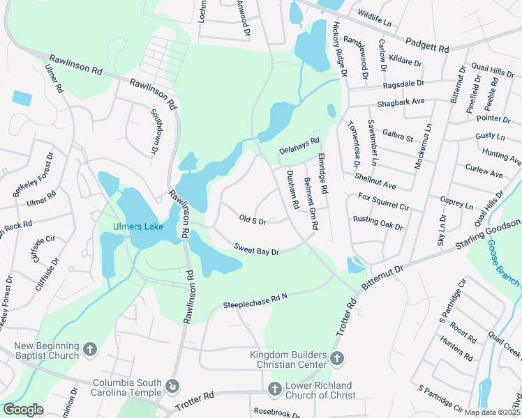 map of restaurants, bars, coffee shops, grocery stores, and more near 1 Old South Drive in Columbia