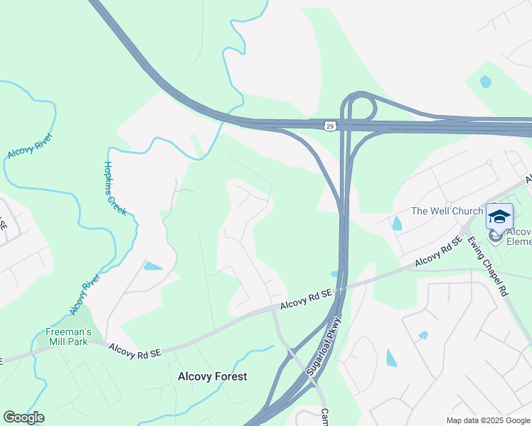 map of restaurants, bars, coffee shops, grocery stores, and more near 1897 Alcovy Trace Way in Lawrenceville