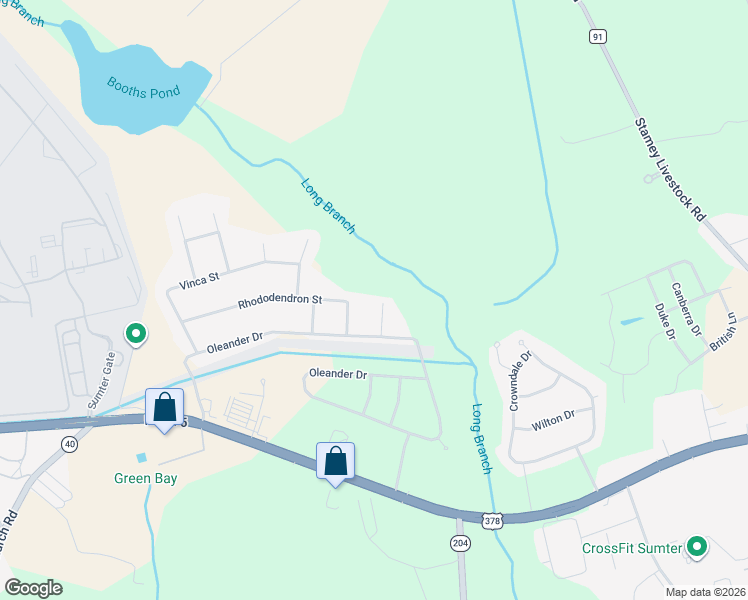 map of restaurants, bars, coffee shops, grocery stores, and more near 1730 Pyracantha Road in Sumter