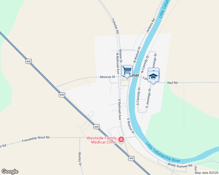 map of restaurants, bars, coffee shops, grocery stores, and more near 200 Wilson Street in Sumner