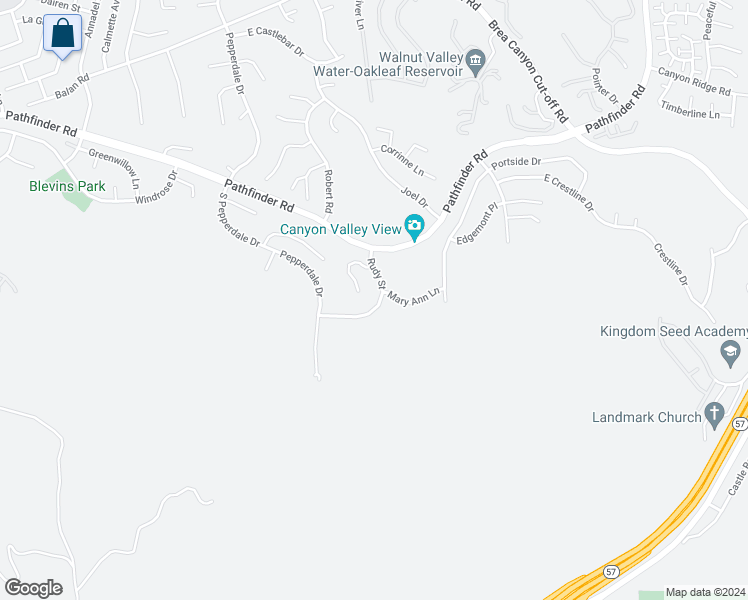 map of restaurants, bars, coffee shops, grocery stores, and more near 2631 Rudy Street in Rowland Heights