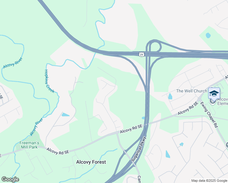 map of restaurants, bars, coffee shops, grocery stores, and more near 1897 Alcovy Trace Way in Lawrenceville