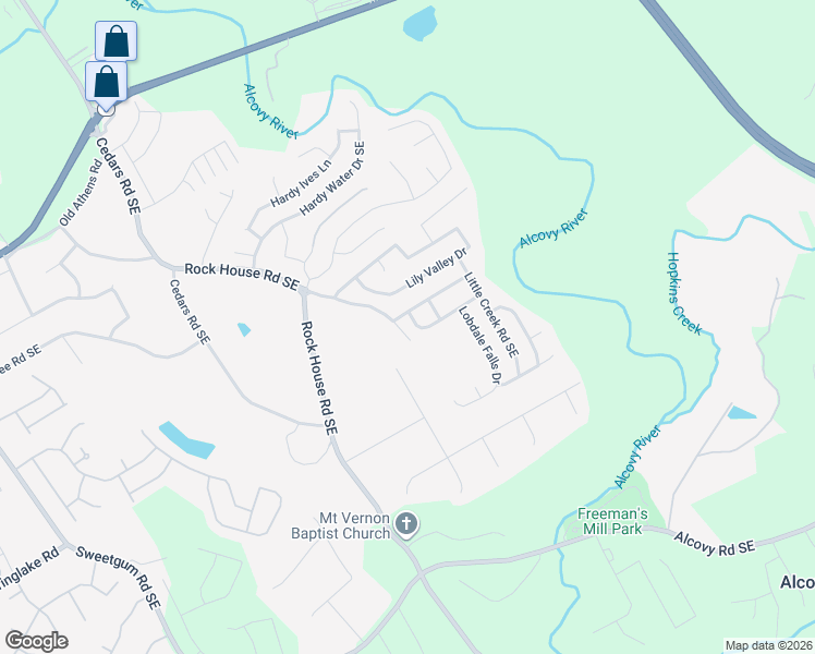 map of restaurants, bars, coffee shops, grocery stores, and more near 1353 Little Creek Drive in Lawrenceville