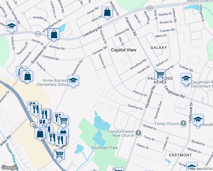 map of restaurants, bars, coffee shops, grocery stores, and more near 620 Legacy Park Court in Columbia