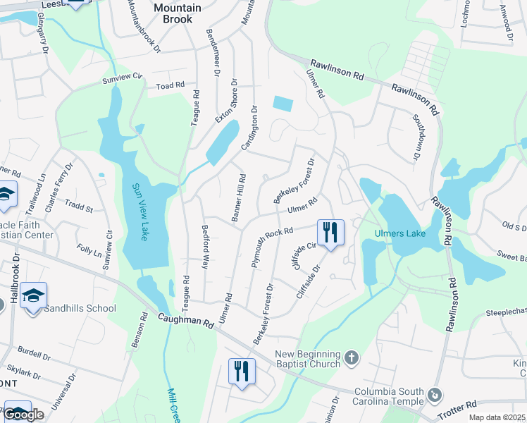 map of restaurants, bars, coffee shops, grocery stores, and more near 3100 Downes Grove Road in Columbia