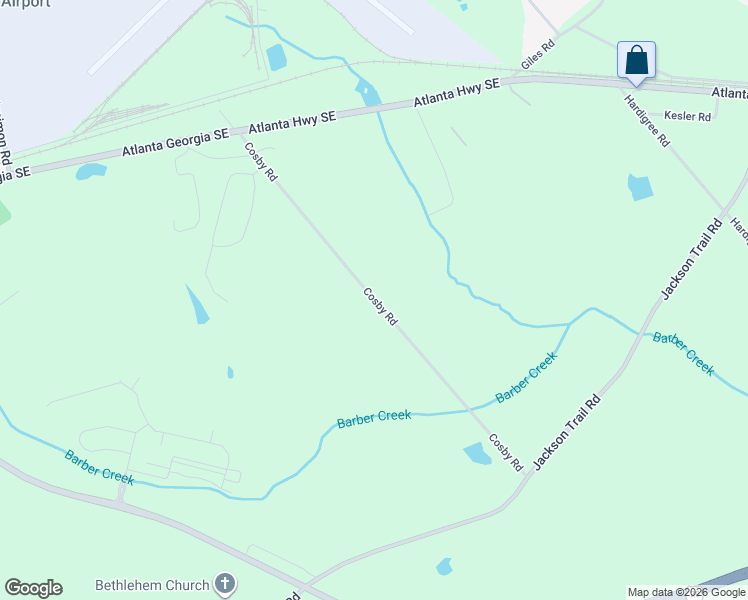 map of restaurants, bars, coffee shops, grocery stores, and more near 422 Cosby Road in Winder