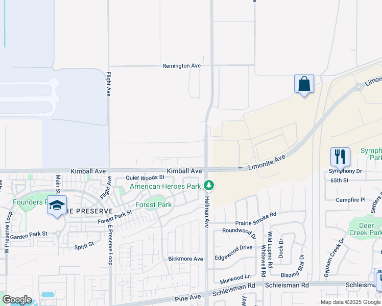map of restaurants, bars, coffee shops, grocery stores, and more near 6310 Hellman Avenue in Chino