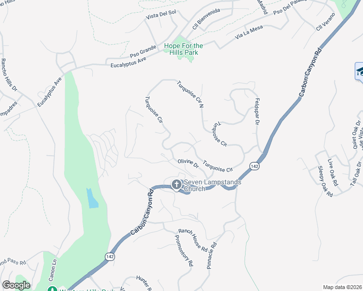 map of restaurants, bars, coffee shops, grocery stores, and more near 2153 Turquoise Circle in Chino Hills