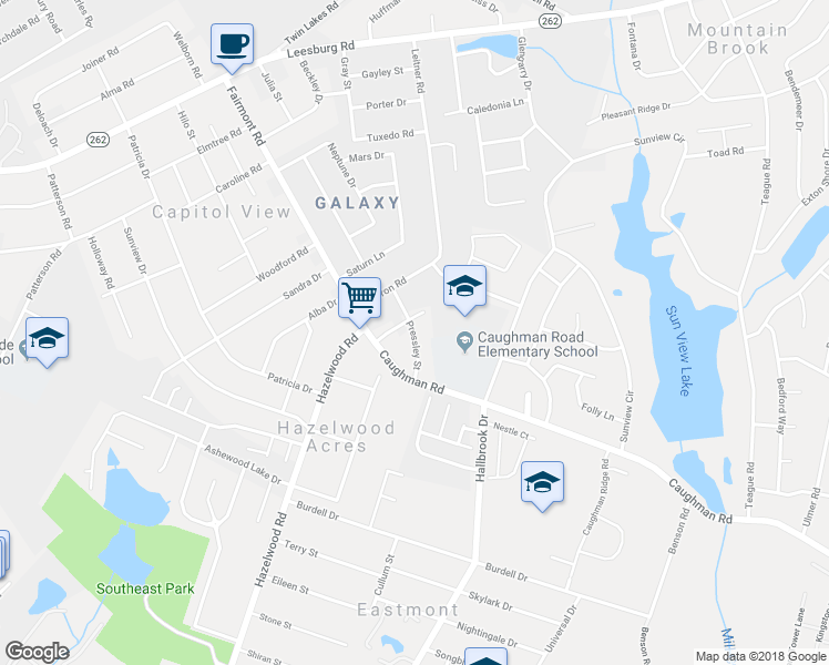 map of restaurants, bars, coffee shops, grocery stores, and more near 1825 Pressley Street in Columbia