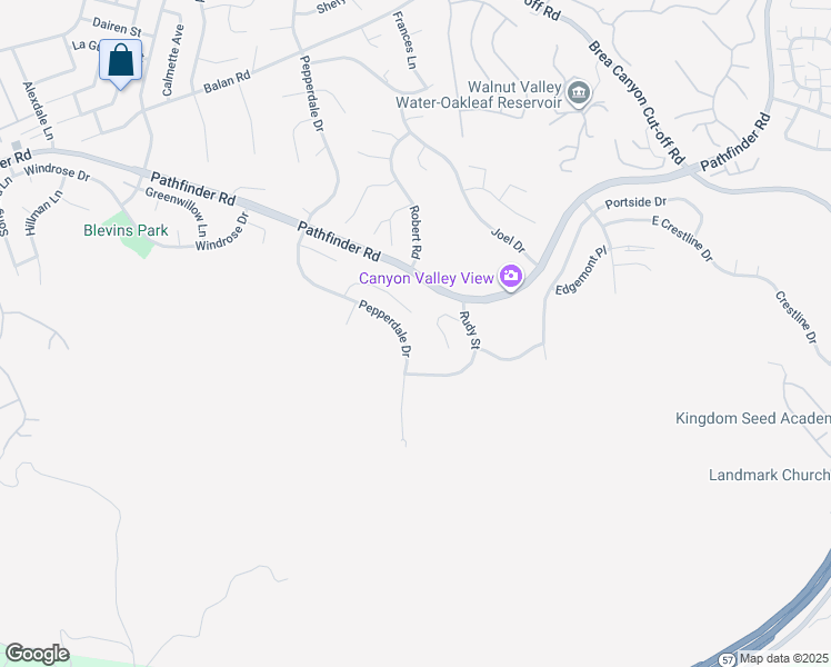map of restaurants, bars, coffee shops, grocery stores, and more near 2670 Pepperdale Drive in Rowland Heights