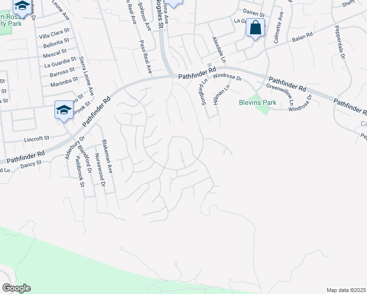 map of restaurants, bars, coffee shops, grocery stores, and more near 2502 Windsor Place in Rowland Heights