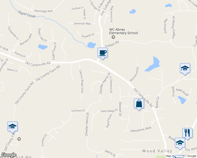 map of restaurants, bars, coffee shops, grocery stores, and more near 46 Old Chestnut Lane in Dallas