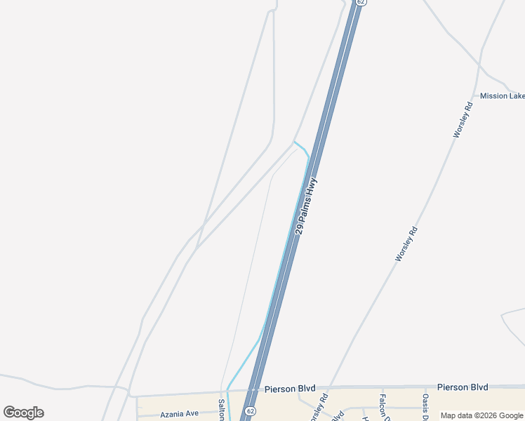 map of restaurants, bars, coffee shops, grocery stores, and more near California 62 in Whitewater