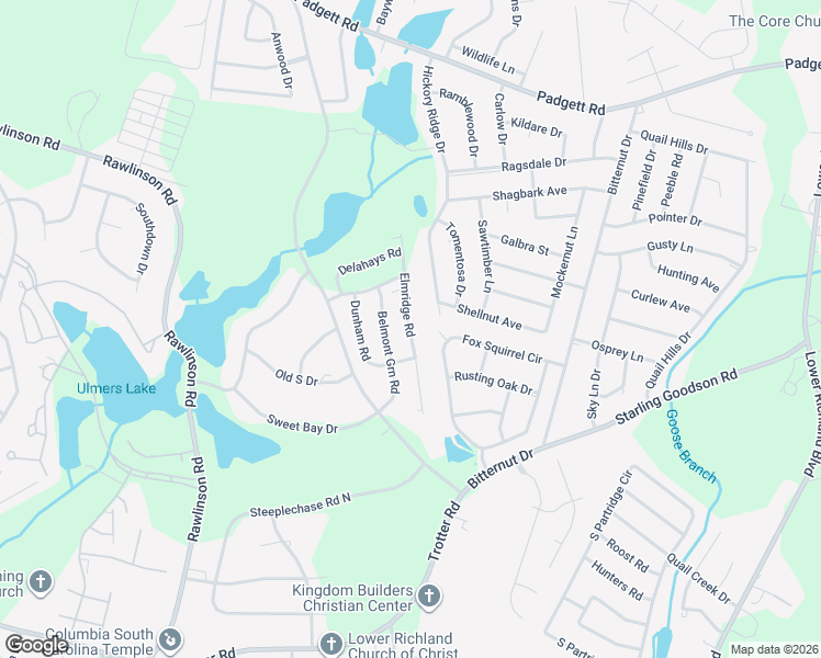 map of restaurants, bars, coffee shops, grocery stores, and more near 13 Screech Owl Court in Columbia