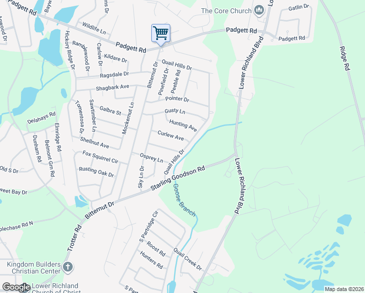 map of restaurants, bars, coffee shops, grocery stores, and more near 708 Quail Hills Drive in Hopkins