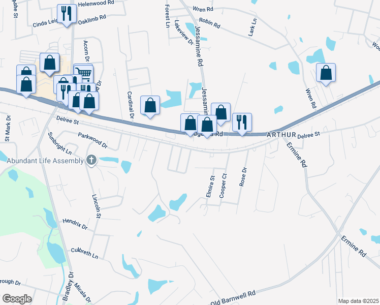 map of restaurants, bars, coffee shops, grocery stores, and more near 249 Montclaire Circle in West Columbia