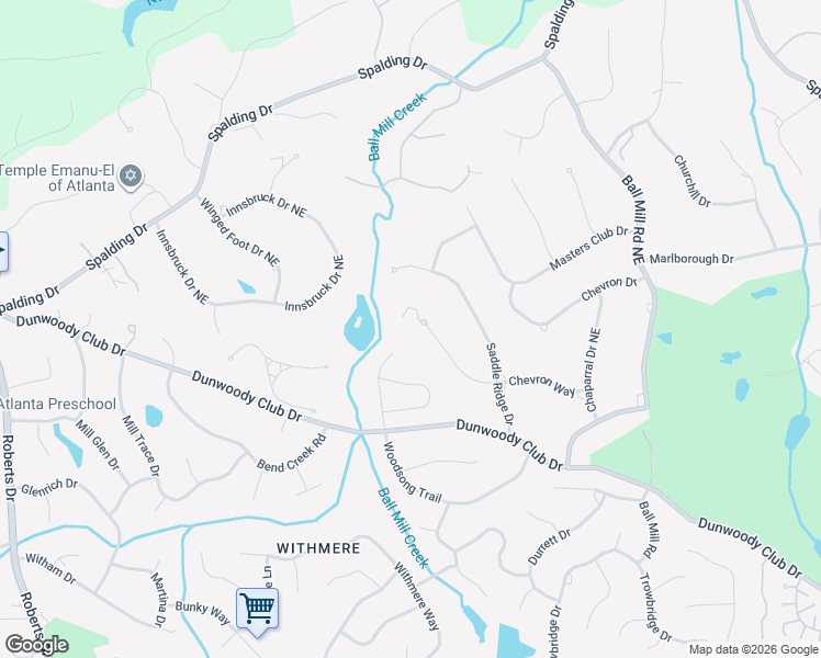 map of restaurants, bars, coffee shops, grocery stores, and more near 1670 Chevron Way in Atlanta