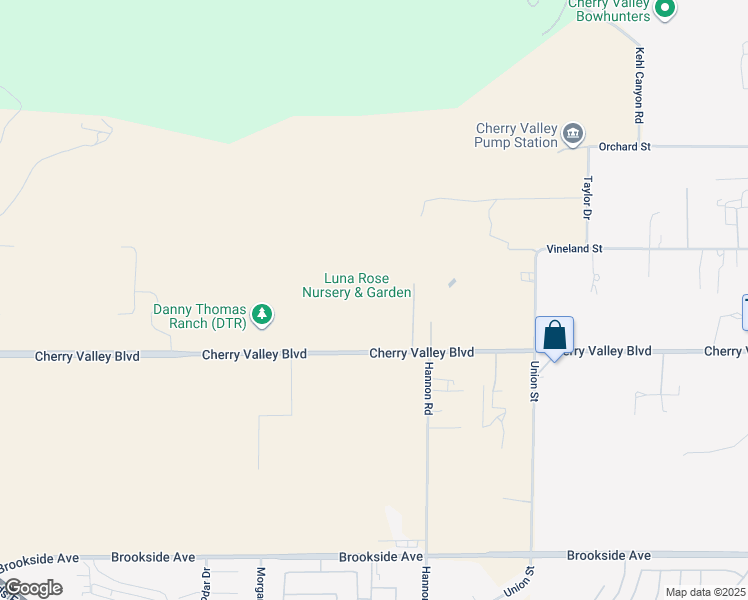 map of restaurants, bars, coffee shops, grocery stores, and more near 37492 Cherry Valley Boulevard in Cherry Valley