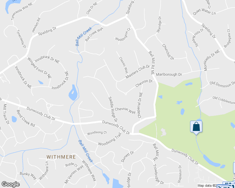 map of restaurants, bars, coffee shops, grocery stores, and more near 1490 Chevron Drive in Atlanta