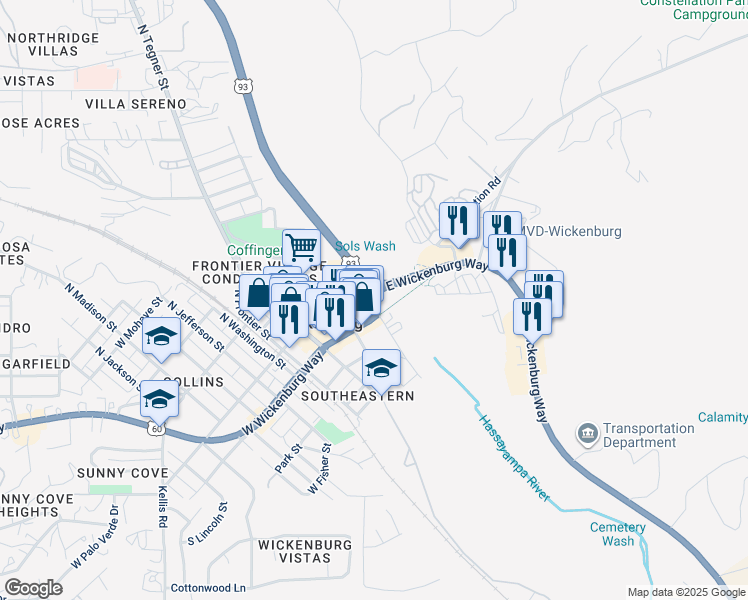 map of restaurants, bars, coffee shops, grocery stores, and more near in 