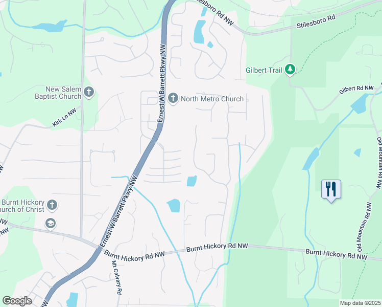 map of restaurants, bars, coffee shops, grocery stores, and more near 761 Hardage Farm Drive Northwest in Marietta