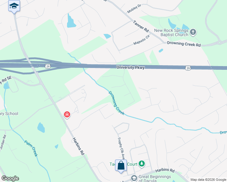 map of restaurants, bars, coffee shops, grocery stores, and more near 2517 Oak Valley Lane in Dacula
