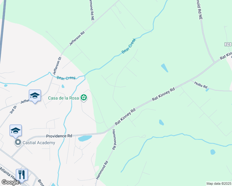 map of restaurants, bars, coffee shops, grocery stores, and more near 2203 Wagon Wheel Trail in Statham