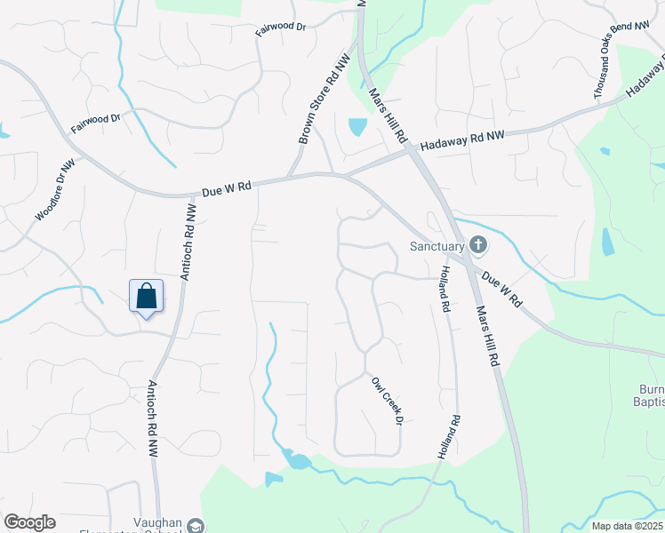 map of restaurants, bars, coffee shops, grocery stores, and more near 719 1st Cotton Drive in Powder Springs
