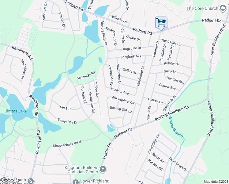 map of restaurants, bars, coffee shops, grocery stores, and more near 340 Shellnut Avenue in Columbia