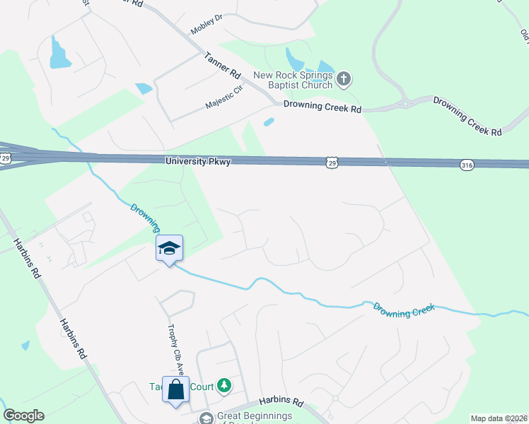 map of restaurants, bars, coffee shops, grocery stores, and more near 2779 Kristi Beth Court in Dacula