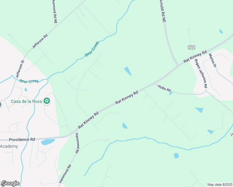 map of restaurants, bars, coffee shops, grocery stores, and more near 2262 Rat Kinney Road in Statham