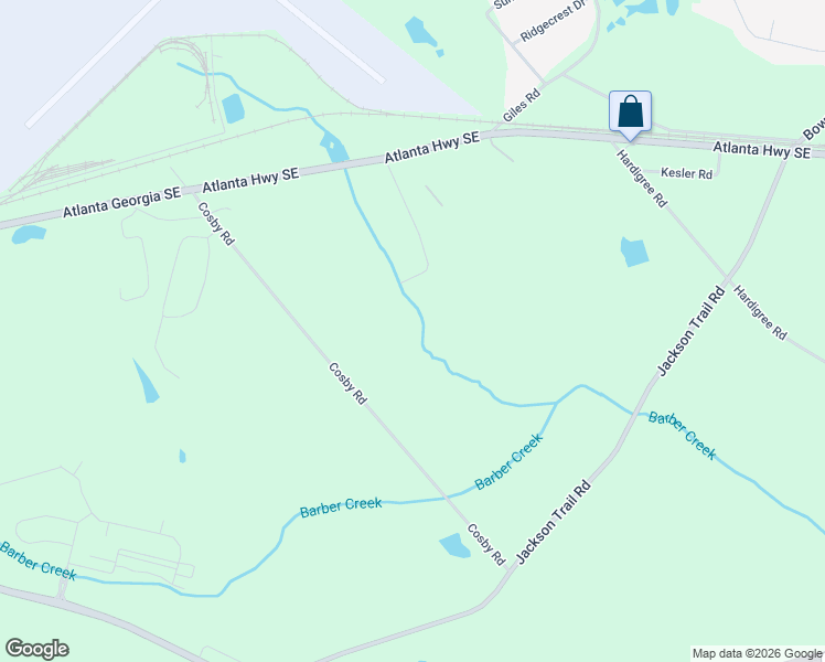 map of restaurants, bars, coffee shops, grocery stores, and more near 422 Cosby Road in Winder
