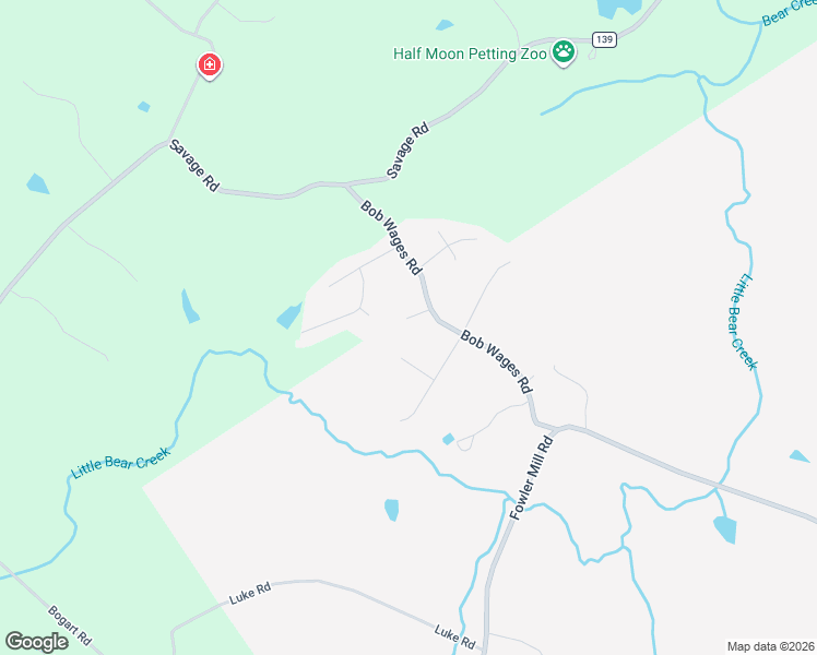 map of restaurants, bars, coffee shops, grocery stores, and more near 116 Tomrick Court in Bogart