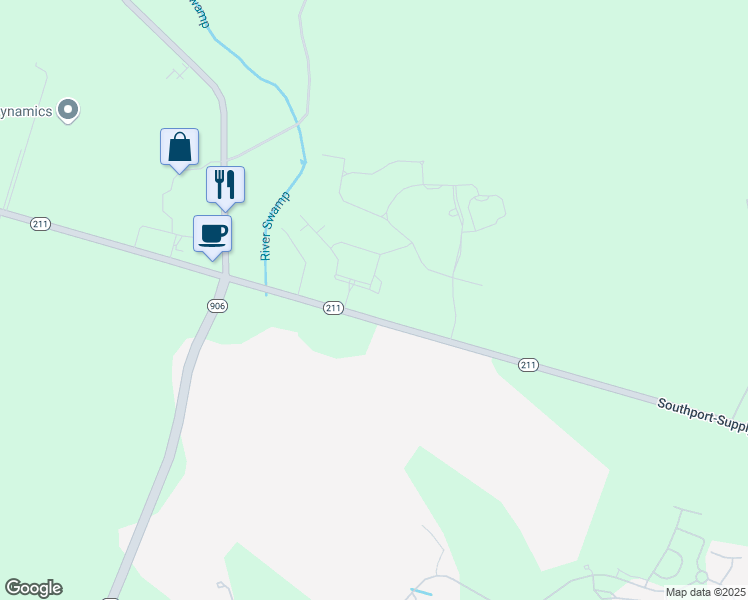 map of restaurants, bars, coffee shops, grocery stores, and more near 3428 Southport-Supply Road Southeast in Bolivia