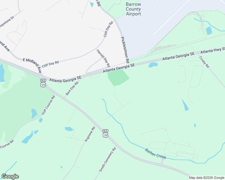 map of restaurants, bars, coffee shops, grocery stores, and more near 362 Margie Drive in Winder