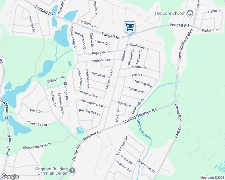 map of restaurants, bars, coffee shops, grocery stores, and more near 513 Mockernut Lane in Columbia