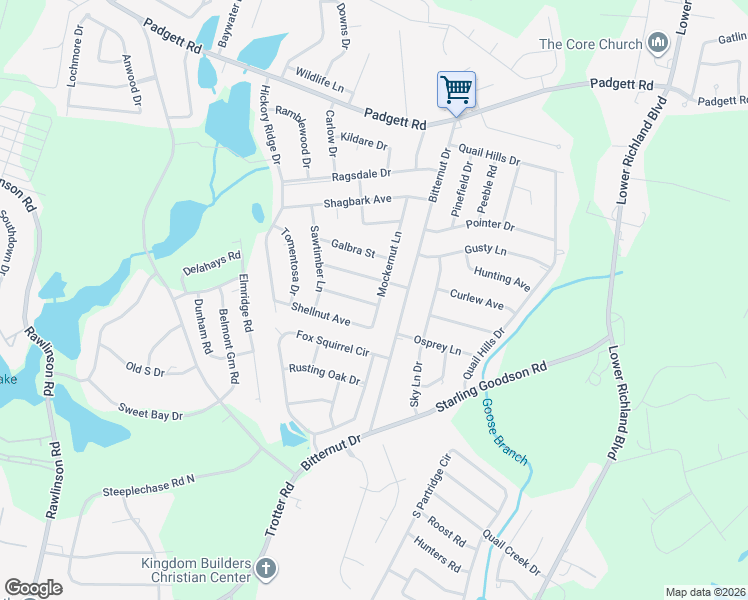 map of restaurants, bars, coffee shops, grocery stores, and more near 513 Mockernut Lane in Columbia