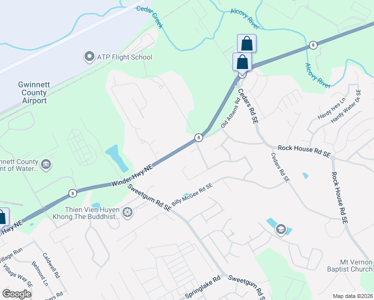 map of restaurants, bars, coffee shops, grocery stores, and more near 990 Hercules Court in Lawrenceville