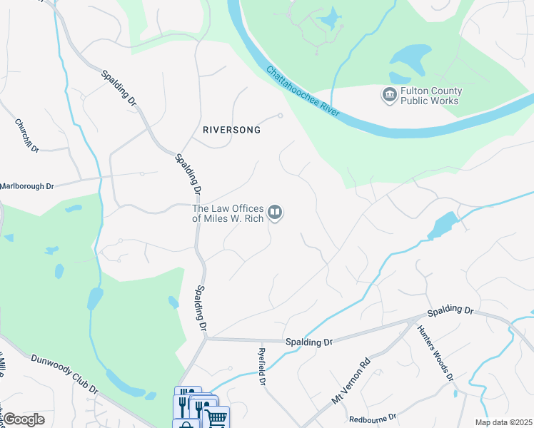 map of restaurants, bars, coffee shops, grocery stores, and more near 700 Bittersweet Trail in Atlanta